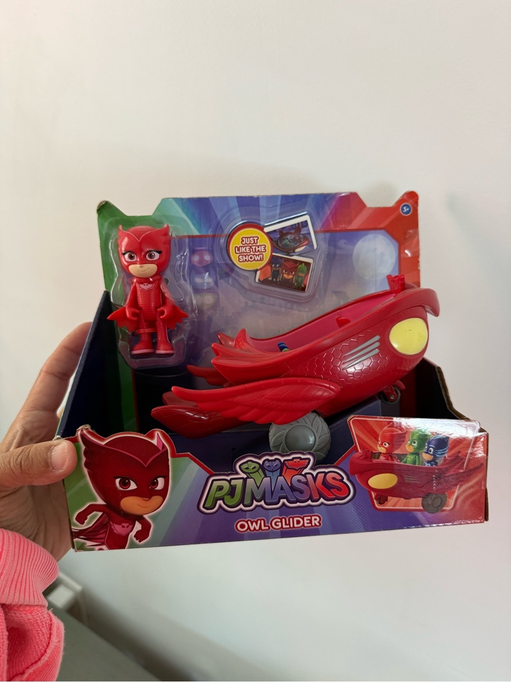 PJ Masks Kids Turbo Blast Racers Owl Glider Toy Car Owlette Action Figure NEW